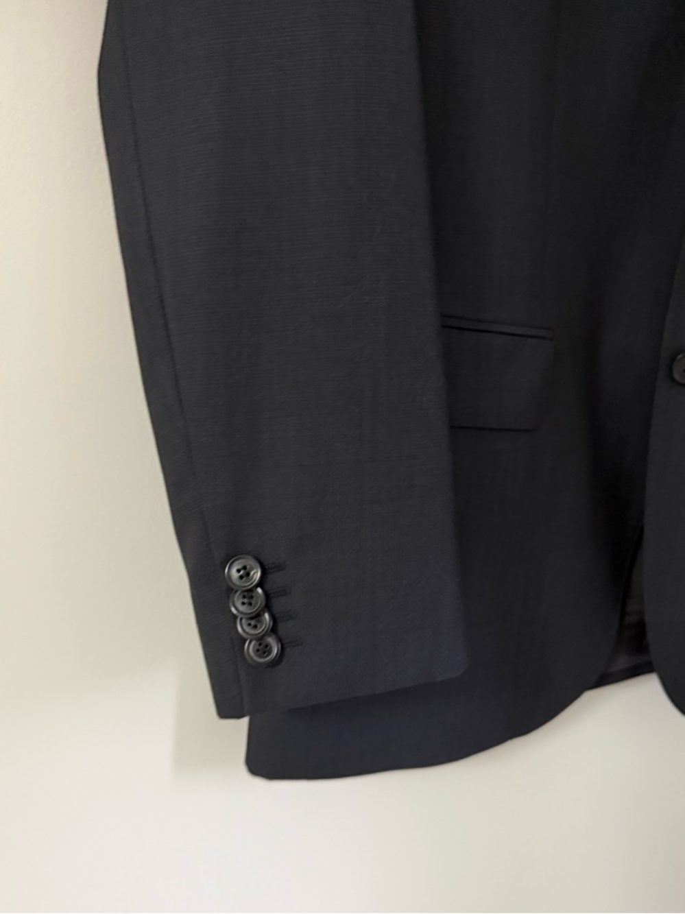 HUGO BOSS Two-Button Blazer Black Size 38S EUC - Picture 5 of 16